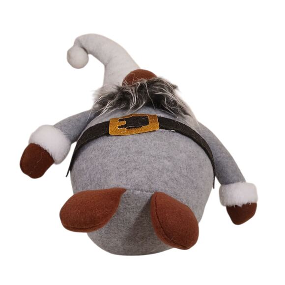 Christmas Gnome Decoration Plush Doll Nordic Santa Elf Gray White Beard Holiday - Picture 8 of 10
